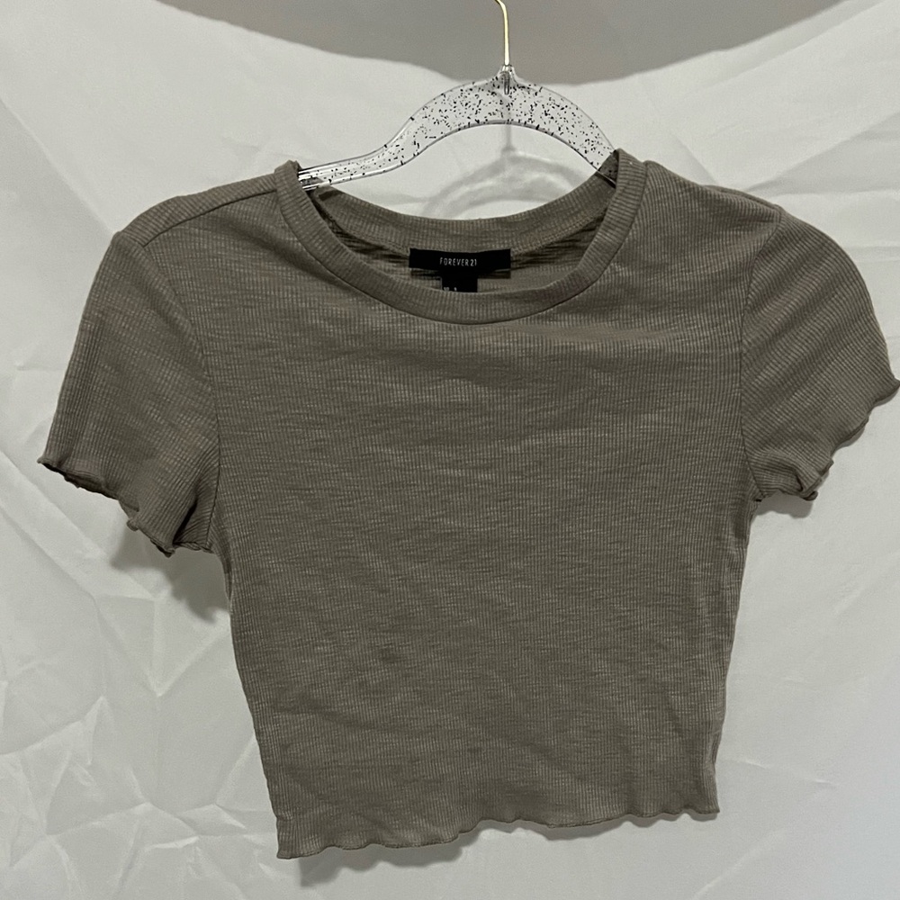Light brown crop top